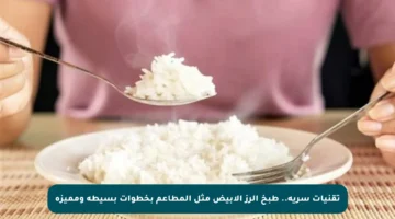 تقنيات سرية.. طبخ الرز الأبيض مثل المطاعم بخطوات بسيطة ومميزة